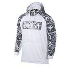 Nike Thermafit Swoosh Gray White Camouflage Sleeve Hoodie